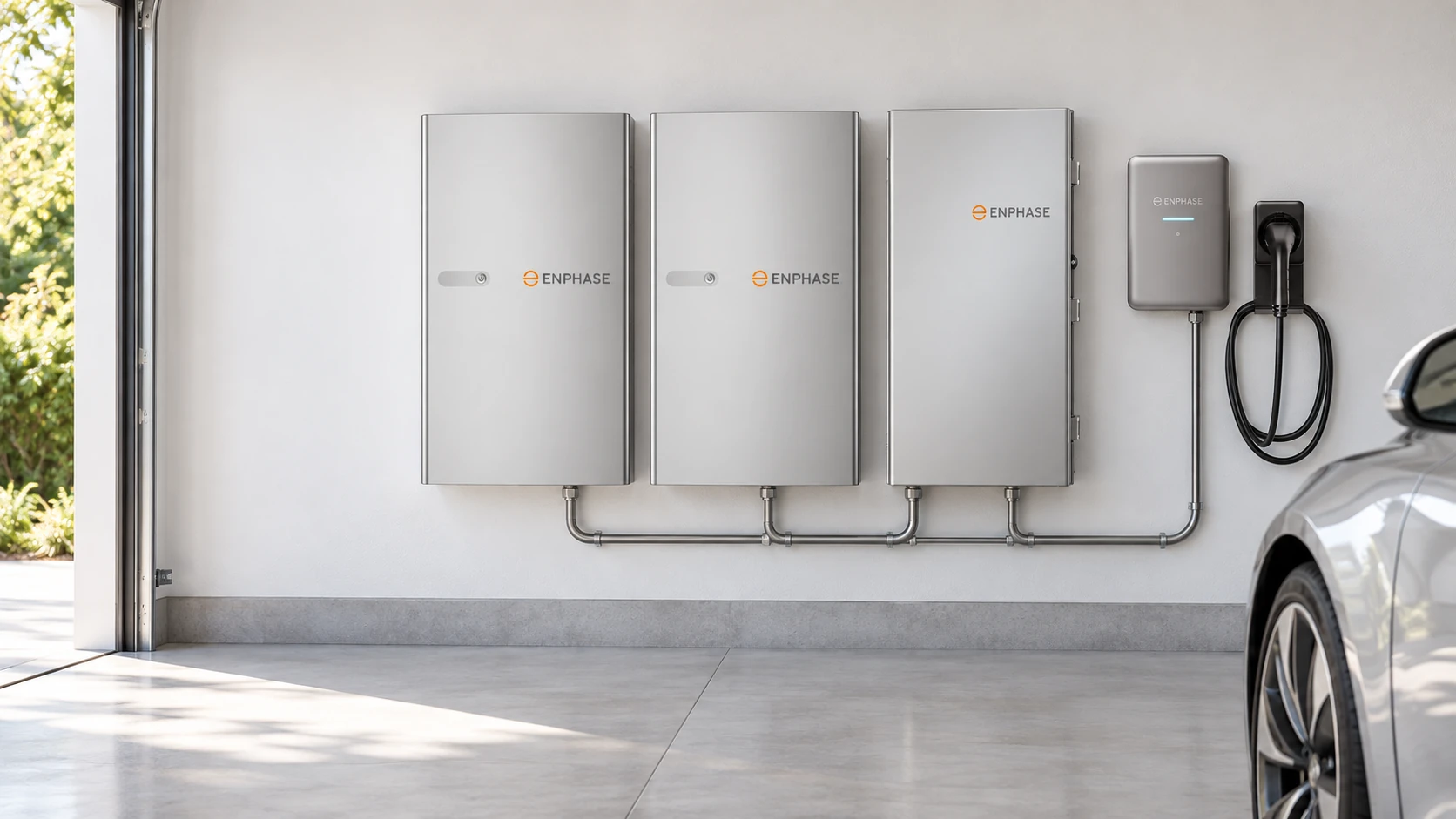 Garagevisualisatie met Enphase IQ Charger 2, IQ Battery 5P en IQ System Controller 3 INT
